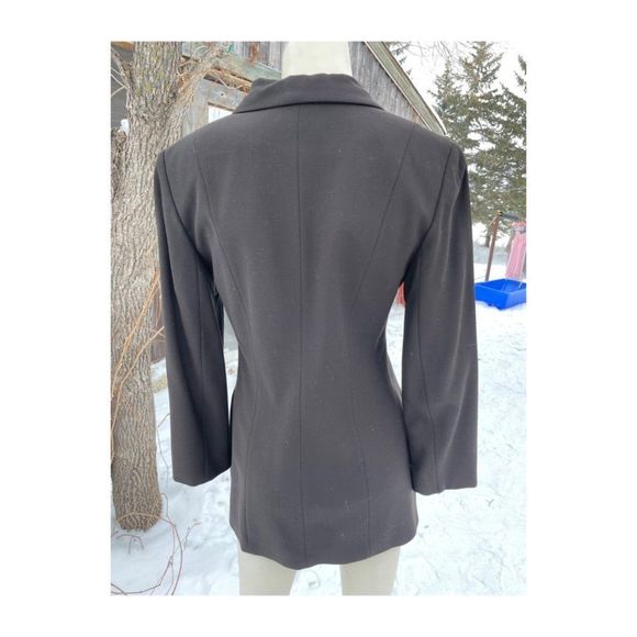 90s Wear Else Blazer Vancouver Longline Single Breast Notched Blazer Sz 6 - Picture 6 of 11